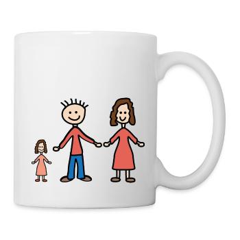 Familie - Tasse - Weiß - Rechts