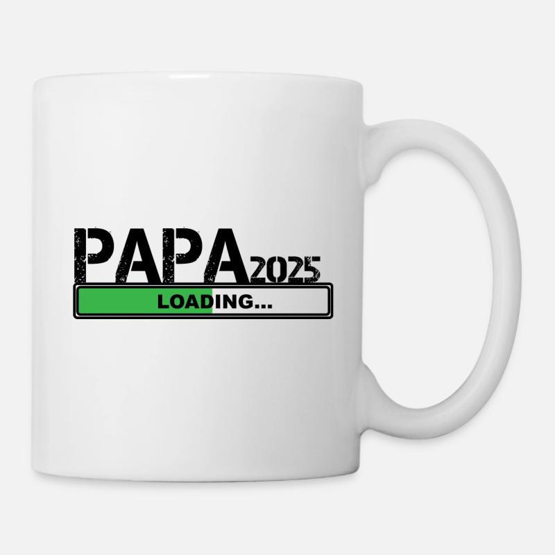 Werdender Papa 2025, werdender Vater 2025 - Tasse - Weiß