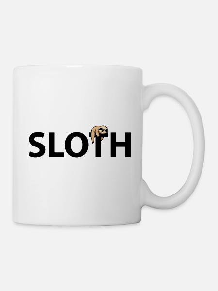 Sloth with lettering - Mug - white