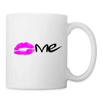 Kiss me - Tasse - Weiß - Rechts