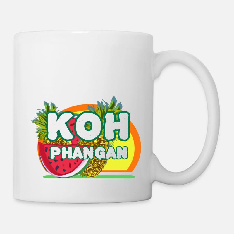Île paradisiaque Koh Phangan - Mug blanc - blanc