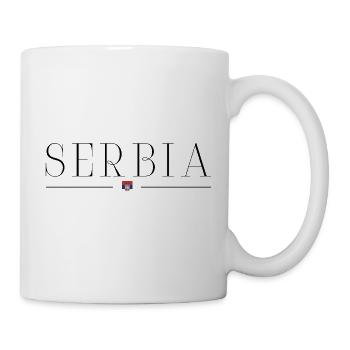 Serbien Stolz T-Shirt - Tasse - Weiß - Rechts
