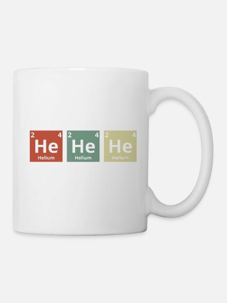 he he he Periodensystem - Tasse - Weiß