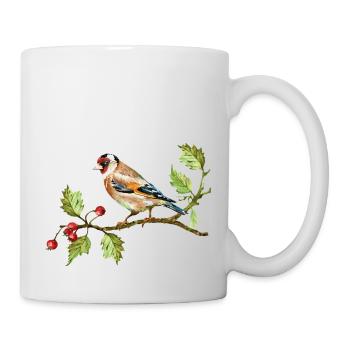 Oiseau coloré - Mug blanc - blanc - Droite