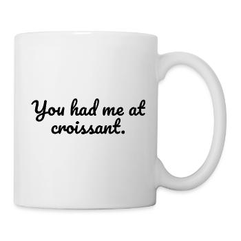 Funny Croissant Design - Win with Humor - Mug - white - Right
