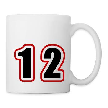 12 Zahl College - Tasse - Weiß - Rechts