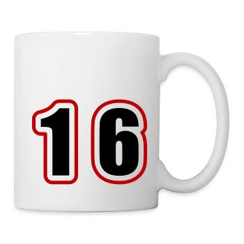 16 Zahl College - Tasse - Weiß - Rechts