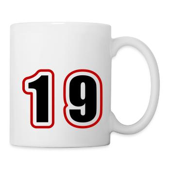 19 Zahl College - Tasse - Weiß - Rechts