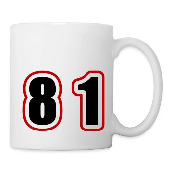 81 Zahl College - Tasse - Weiß - Rechts