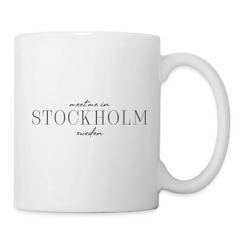 Stockholm Stil Desing T-Shirt - Tasse - Weiß - Rechts