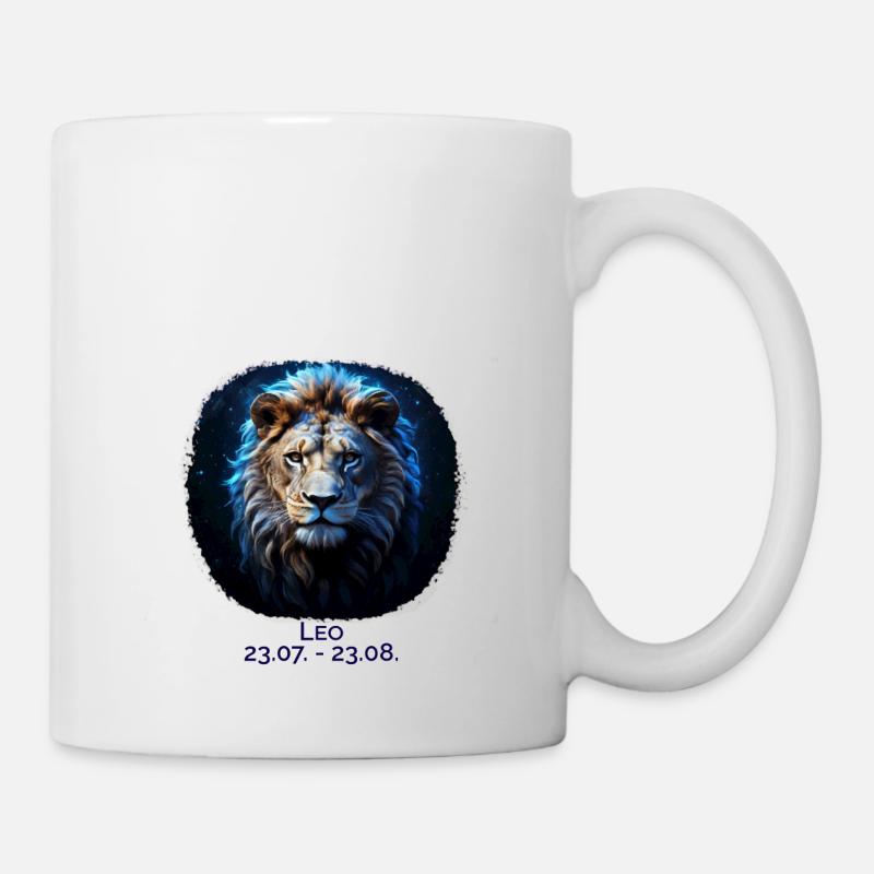 Sternzeichen Löwe Datum - Tasse - Weiß