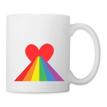 L'amour est dans mon coeur - Mug blanc - blanc - Droite