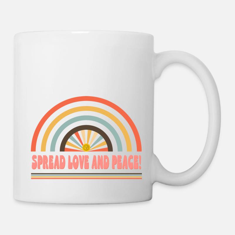 Spread Love And Peace - Tasse - Weiß