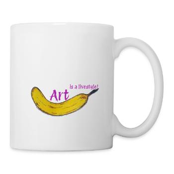 Art is lifestyle #1Neu7 - Tasse - Weiß - Rechts