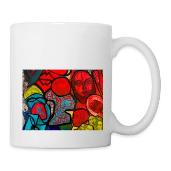 Kunstvolles Design - Tasse - Weiß - Rechts