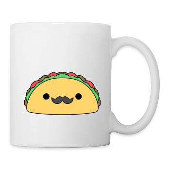funny taco kawaii mexican food taco's - Mug - white - Right
