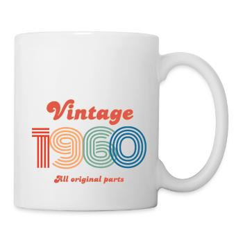 Jahrgang 1960 alle Originalteile - Tasse - Weiß - Rechts