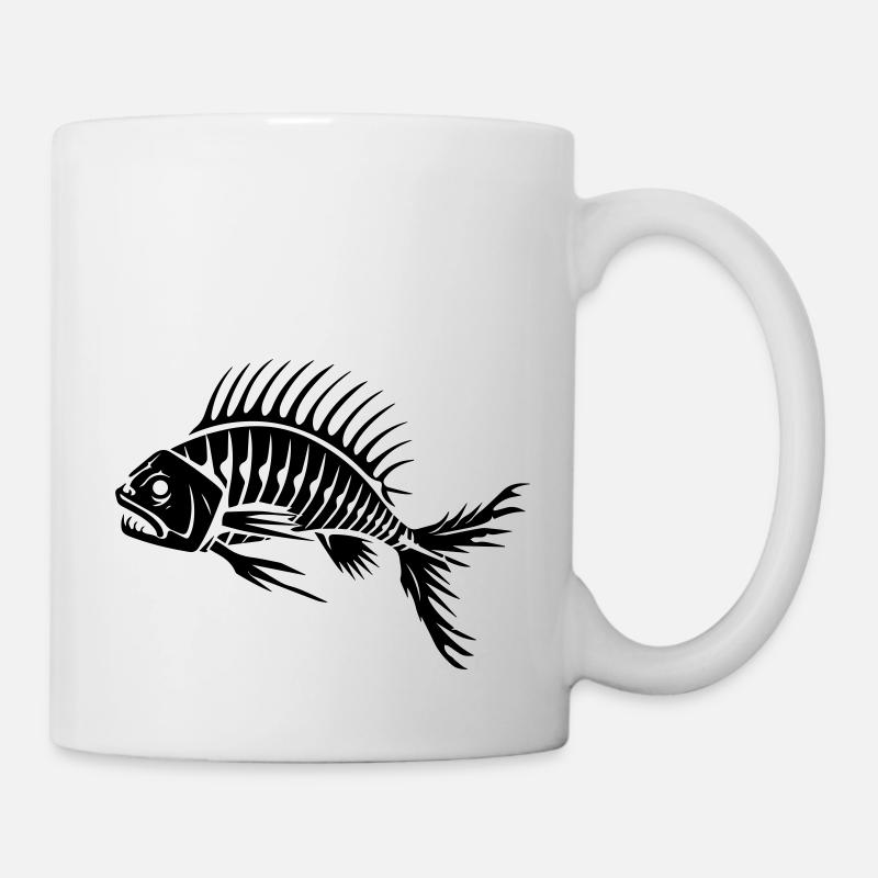 Fischgräten (Vektor) - Tasse - Weiß
