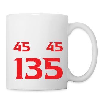 45 + 45 = 135 33 - Tasse - Weiß - Rechts
