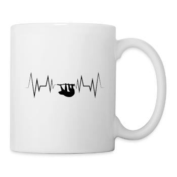 Heartbeat Sloth Silhouette - Mug - white - Right