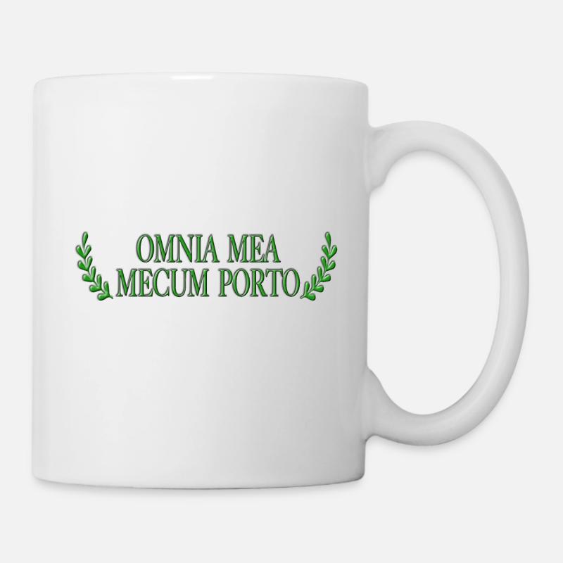 Omnia Mea Mecum Porto - Tasse - Weiß