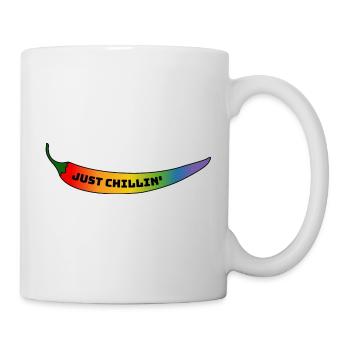 CSD Gay T Shirt Rainbow Chili just chillin - Mug - white - Right