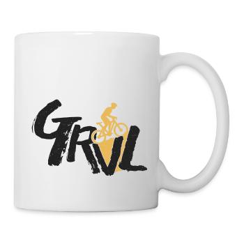 Fan de vélo, gravel, vtt - Mug blanc - blanc - Droite