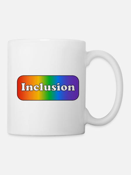 Inklusion Regenbogen - Tasse - Weiß