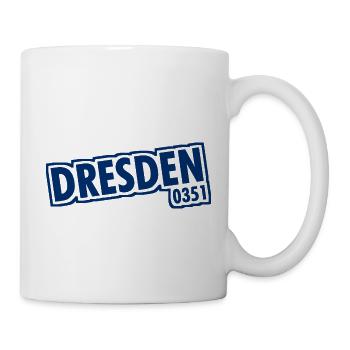 Dresde - 0351 - Indicatif régional - Saxe - Mug blanc - blanc - Droite