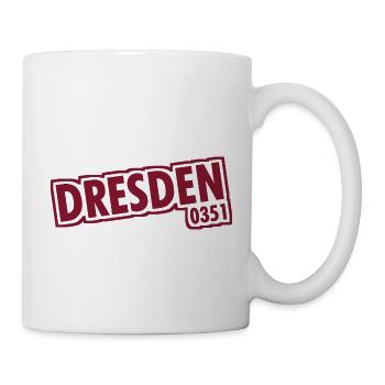 Dresde - 0351 - Indicatif régional - Saxe - Mug blanc - blanc - Droite