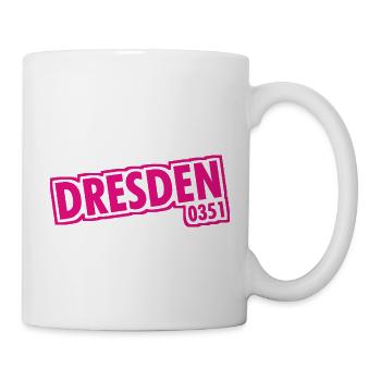 Dresde - 0351 - Indicatif régional - Saxe - Mug blanc - blanc - Droite