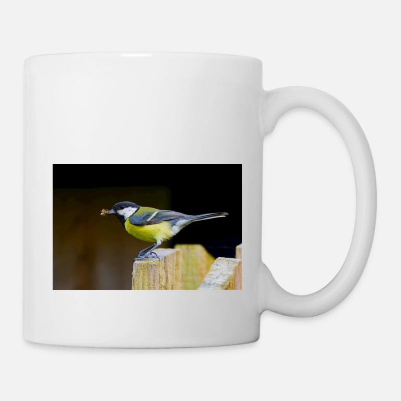 Great Tit with Spider - Mug - white
