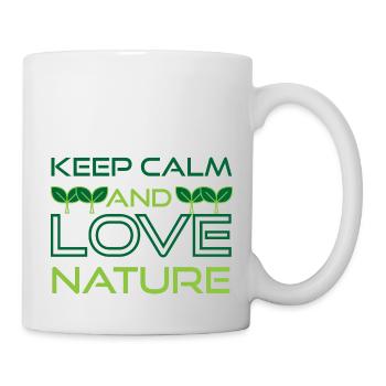 Ruhe bewahren und die Natur lieben - Tasse - Weiß - Rechts