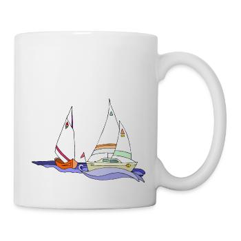 Segelboote - Tasse - Weiß - Rechts