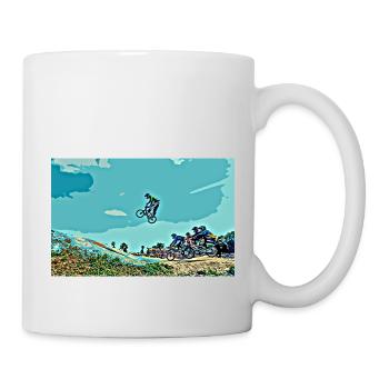 BMX Rennen Rennen ATV Motocross - Tasse - Weiß - Rechts