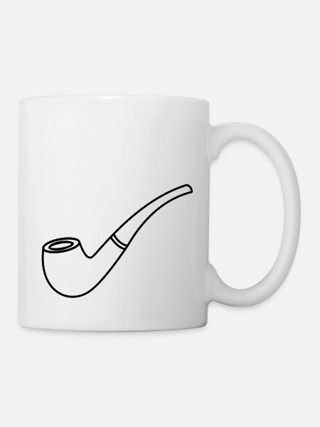 Pfeife - Tasse - Weiß