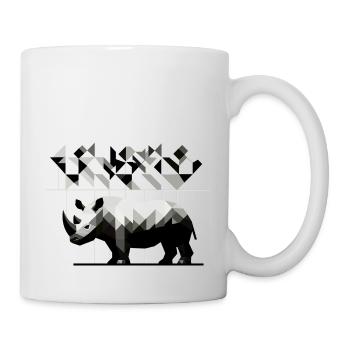 Geometric Rhinoceros - Mug - white - Right