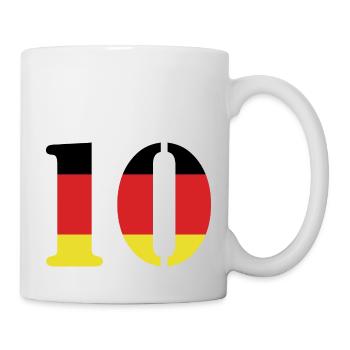 10 Zahl Trikot Deutschland - Tasse - Weiß - Rechts