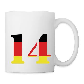 14 Zahl Trikot Deutschland - Tasse - Weiß - Rechts