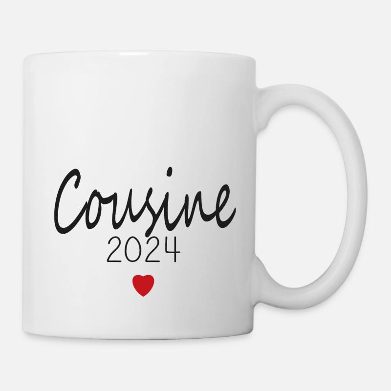 cousine - futur cousine 2024 - Mug blanc - blanc