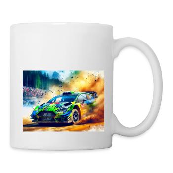 Rallye-Autorennen - Tasse - Weiß - Rechts
