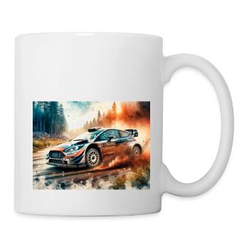 Rallye-Auto - Tasse - Weiß - Rechts
