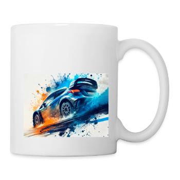 Rallye-Autorennen - Tasse - Weiß - Rechts