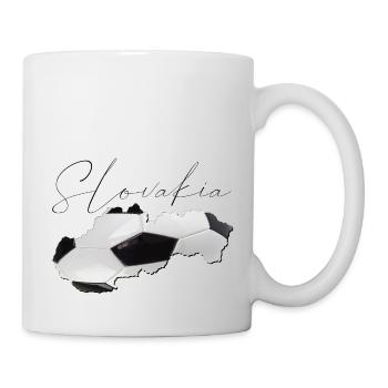 Slowakei Landkarte umrahmt echten Fußball EN - Tasse - Weiß - Rechts