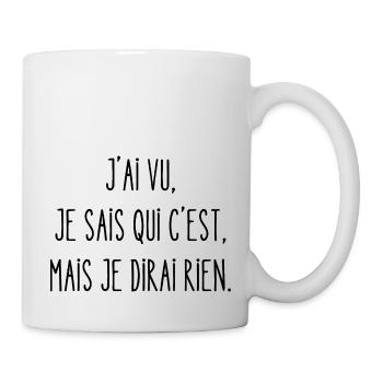 je sais qui c'est - Mug blanc - blanc - Droite
