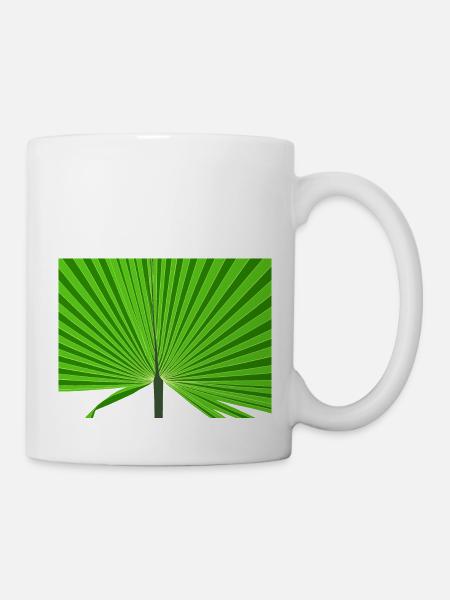 Tropical palm tree / Palmier tropical - Mug blanc - blanc