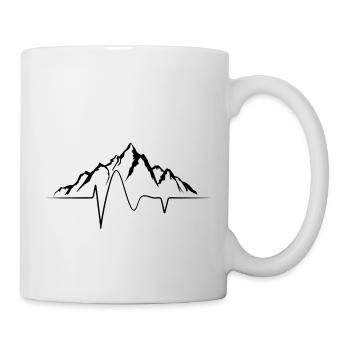Mountains heartbeat - Mug - white - Right