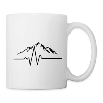 Mountains heartbeat - Mug - white - Right