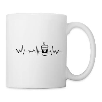 Battement de cœur café - Mug blanc - blanc - Droite