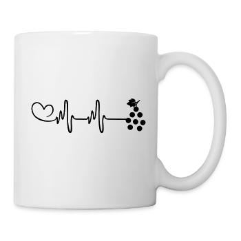 Raisin Pulse Cœur - Mug blanc - blanc - Droite